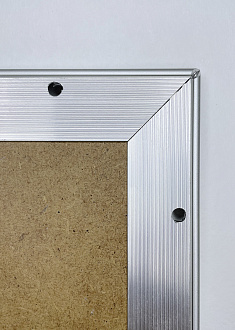 Рамка для сертификата А3 (297х420 мм) матовое серебро алюминий-клик ПК-25 (углы полукруглые)
